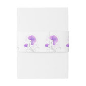 Hochzeitsband für lila Wildblume Einladungsbanderole (Rückseitenbeispiel)