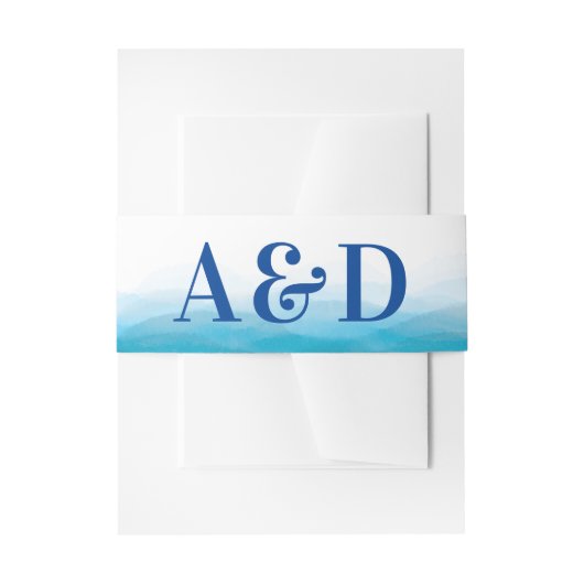 Hochzeitsband für Ocean Waves Suite Einladungsbanderole (Vorderseite Beispiel)