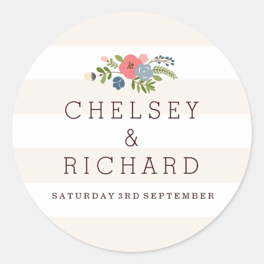 Hochzeitsband - rosa Aufkleber (Vorderseite)