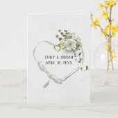 Hochzeitsband und Goldherz Karte (Gelbe Blume)