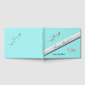 Hochzeitsbänder Aqua-Hochzeit Gästebuch (Voll)