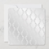 Hochzeitsbandherz auf Damast Save The Date (Rückseite)