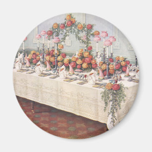 Hochzeitsbankett-Tisch im Vintage-Stil Magnet