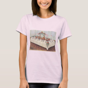 Hochzeitsbankett-Tisch im Vintage-Stil T-Shirt