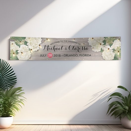Hochzeitsbanner-Blume und Streichellichter Rustika Banner