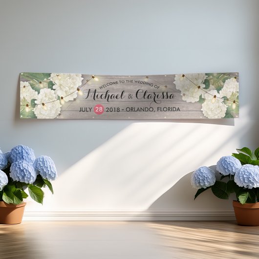 Hochzeitsbanner-Blume und Streichellichter Rustika Banner