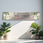 Hochzeitsbanner-Blume und Streichellichter Rustika Banner