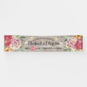 Hochzeitsbanner-Blume und Streichellichter Rustika Banner (Horizontal)