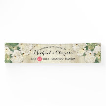 Hochzeitsbanner-Blume und Streichellichter Rustika