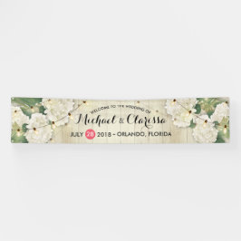 Hochzeitsbanner-Blume und Streichellichter Rustika Banner