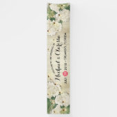 Hochzeitsbanner-Blume und Streichellichter Rustika Banner (Vertikal)