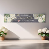 Hochzeitsbanner Hydrangea Blume String Light Blue Banner