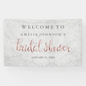 Hochzeitsbanner Marble Rose Gold Banner (Horizontal)