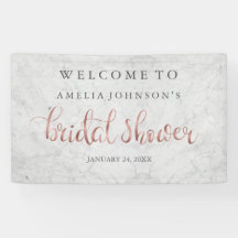 Hochzeitsbanner Marble Rose Gold