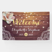 Hochzeitsbanner mit floraler Streichholzfarbe Banner (Horizontal)