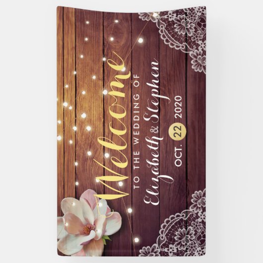 Hochzeitsbanner mit floraler Streichholzfarbe Banner (Vertikal)