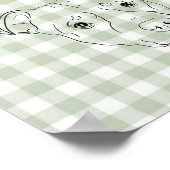 Hochzeitsbar-Schild mit Hund Poster (Ecke)