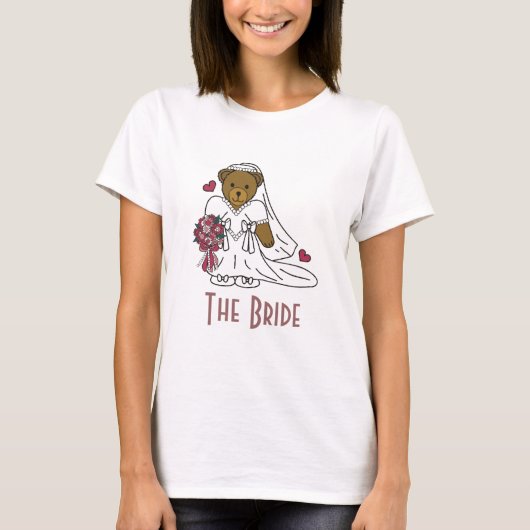 Hochzeitsbär "The Bridge" Ladys Top (Vorderseite)