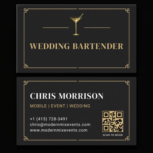 Hochzeitsbarkeeper QR-Code Professional Visitenkarte