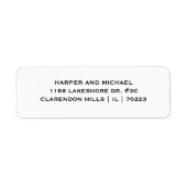 Hochzeitsbasierte Schwarz-weiße textbasierte Rücks (Vorne)