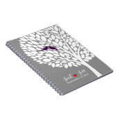Hochzeitsbaum-Gastbuch-Planernotizbuch lila Notizblock (Rechte Seite)