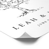 Hochzeitsbaum - Handzeichnung Poster (Ecke)