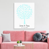 Hochzeitsbaum, Wedding tree, Hochzeitsgästebuch Leinwanddruck (Insitu (Wohnzimmer))