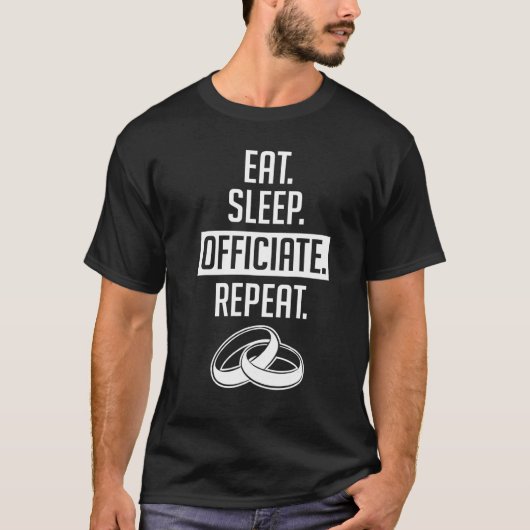 Hochzeitsbeamte Eat Wiederholung des Internet Ordi T-Shirt (Vorderseite)