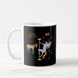 Hochzeitsbeamter dankt Ihnen Rainbow Unicorn Kaffeetasse