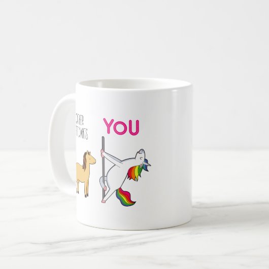 Hochzeitsbeamter Vorschlag Unicorn Kaffeetasse (Vorderseite Links)