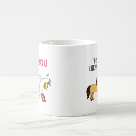 Hochzeitsbeamter Vorschlag Unicorn Kaffeetasse (Mittel)