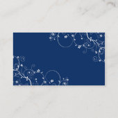 Hochzeitsbegleiter/Platzkarten für Navy-Floral-Reb Platzkarte (Rückseite)