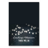 Hochzeitsbegleitkarten sternförmige Nachtkerzenleu Tischnummer (Vorderseite)