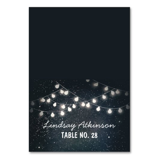 Hochzeitsbegleitkarten sternförmige Nachtkerzenleu Tischnummer (Vorderseite)