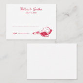 Hochzeitsbegleitung Platzkarte zum Thema "Red Seas (Vorne/Hinten)