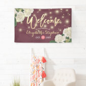 HochzeitsBegrüßungsbanner Hydrangea String Lights Banner (Insitu)