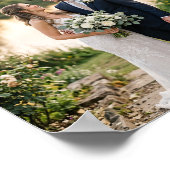 Hochzeitsbegrüßungsschild Poster mit Foto (Ecke)