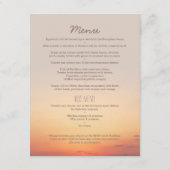 Hochzeitsbeilage am Strand "unser großer Tag" Begleitkarte (Rückseite)