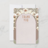 Hochzeitsbeilage Danke Vintages Jugendstil Einladung (Vorderseite)