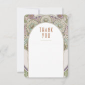 Hochzeitsbeilage Danke Vintages Jugendstil Einladung (Vorderseite)