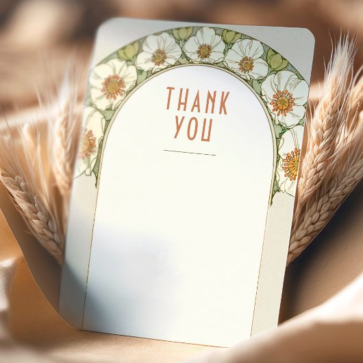 Hochzeitsbeilage Danke Vintages Jugendstil Einladung