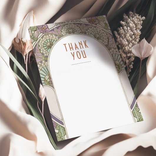 Hochzeitsbeilage Danke Vintages Jugendstil Einladung