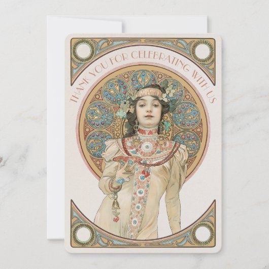 Hochzeitsbeilage Dankeschön-Karte Vintager Jugends Einladung (Vorderseite)