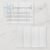 Hochzeitsbeilage für Hochzeitsfeiern auf Honeymoon Begleitkarte (Vorne/Hinten)