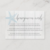 Hochzeitsbeilage für Hochzeitsfeiern auf Honeymoon Begleitkarte (Vorderseite)