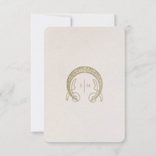 Hochzeitsbeilage INFO Daisy Art Nouveau von Mucha Einladung (Rückseite)