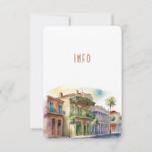 Hochzeitsbeilage INFO und Details New Orleans Einladung (Rückseite)