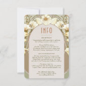 Hochzeitsbeilage INFO Vintages Jugendstil von Much Einladung (Vorderseite)