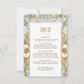 Hochzeitsbeilage INFO Vintages Jugendstil von Much Einladung (Vorderseite)