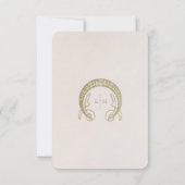 Hochzeitsbeilage INFO Vintages Jugendstil von Much Einladung (Rückseite)